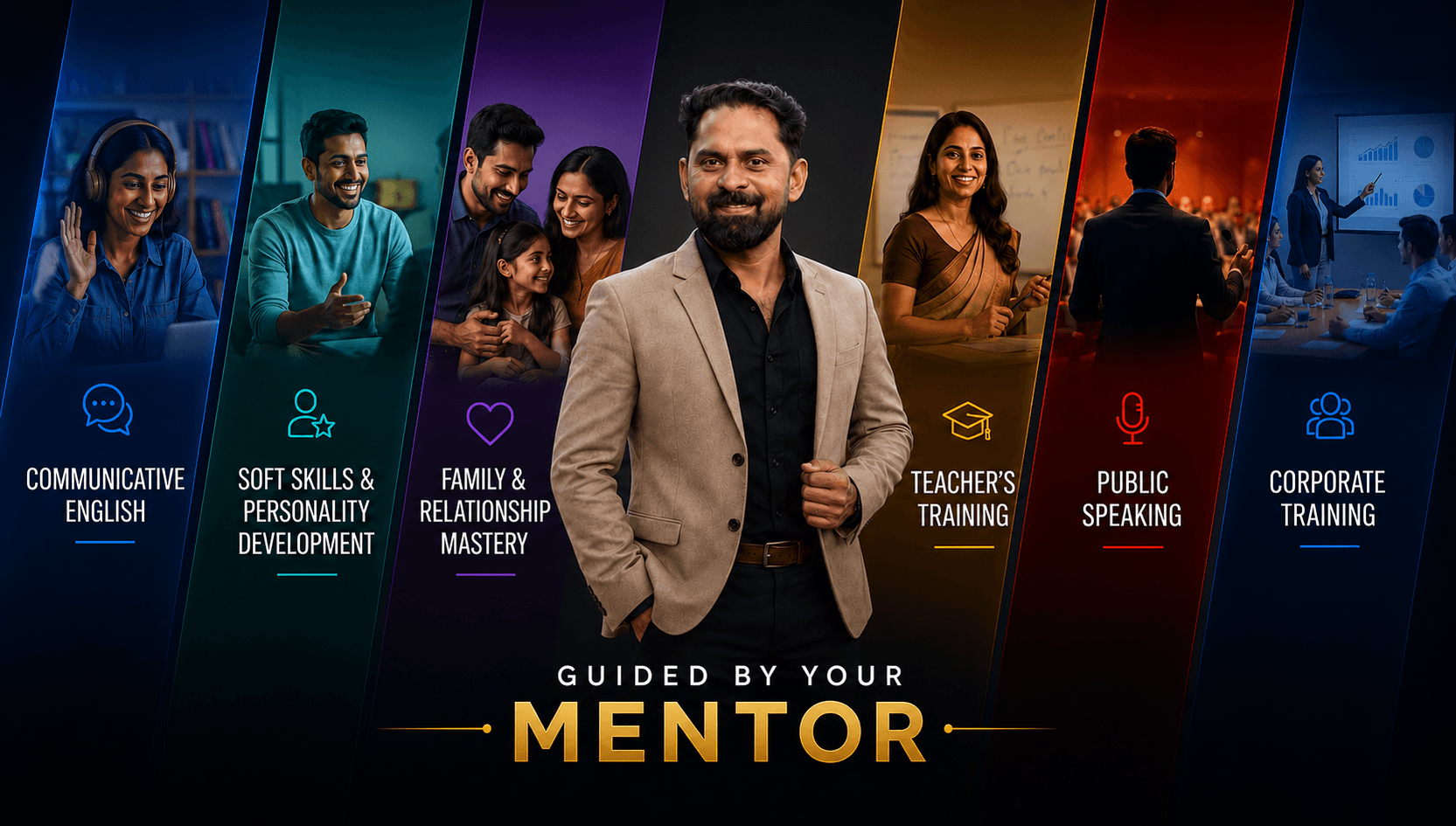 Jins Devassia — leading Communicative English, Soft Skills, Family & Relationship Mastery, Teacher's Training, Public Speaking and Corporate Training